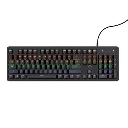 Tipkovnica TRUST GXT 863 Mazz, Gaming, mehanska, USB, US layout, crna