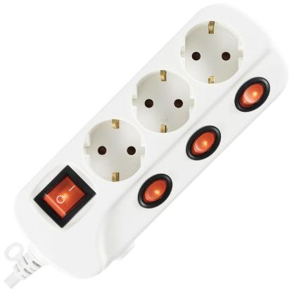 Naponska letva HOME, 3 vtičnice, 1.0mm2, 1.5m, beli