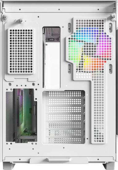 Ohišje MONTECH King 65 Pro, s prozornim stranskim panelom, RGB osvetlitvijo, ATX, belo.