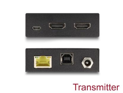 Proširivač DELOCK HDMI, KVM, preko Cat.6 kabla, set