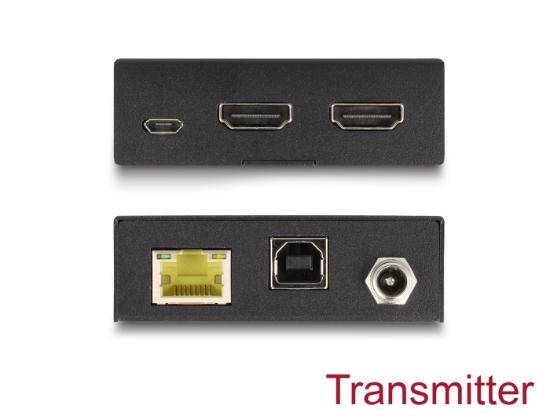 Proširivač DELOCK HDMI, KVM, preko Cat.6 kabla, set