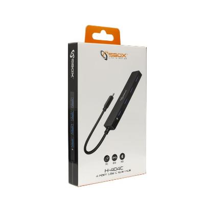 USB HUB SBOX H-404C, 4-portni USB 3.0, črni