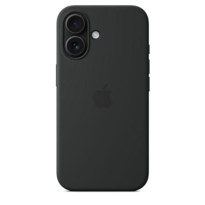 Ovitek APPLE Silicone Case, za iPhone 16, MagSafe, črni