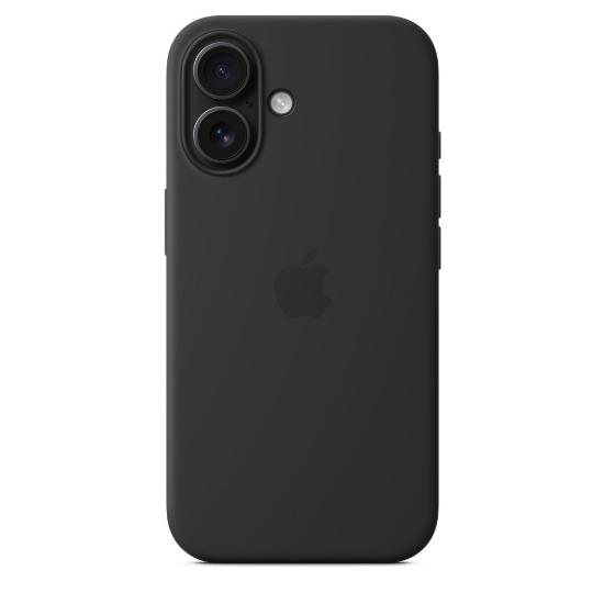 Ovitek APPLE Silicone Case, za iPhone 16, MagSafe, črni