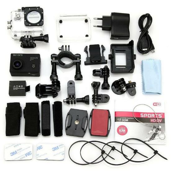 Športna digitalna kamera SJCAM SJ4000 WiFi, 1080p30, 12 Mpixela, črna