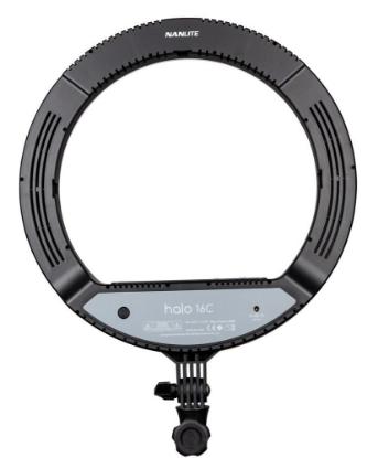 Svjetlosni prsten NANLITE Halo 16C, RGB, torbica, promjer 40cm, crni