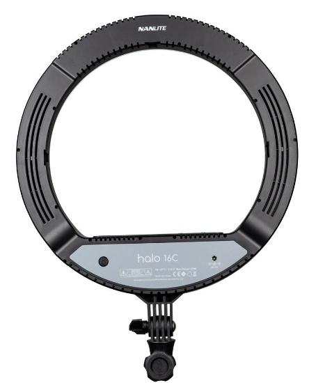 Svjetlosni prsten NANLITE Halo 16C, RGB, torbica, promjer 40cm, crni