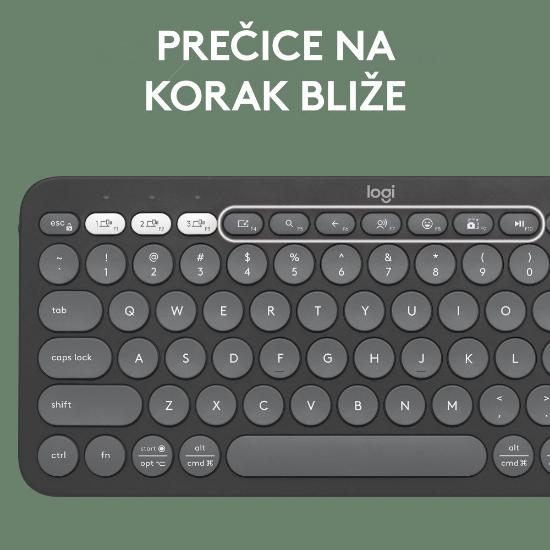 Tipkovnica + Miška LOGITECH Pebble 2 Combo, brezžična, črna