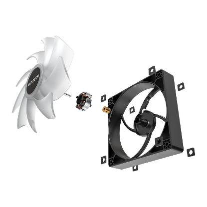 Ventilator MONTECH GF120 ARGB, PWM, 120mm, 1600 okr/min, RGB, črni