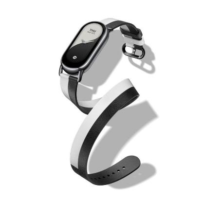 Pašček za XIAOMI Smart Band 8, Double Wrap Strap, črno-beli