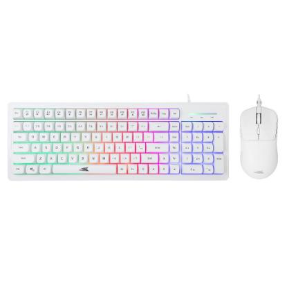 Tipkovnica + Miška BARACUDA BGC-012 ORCA, LED, bela, USB