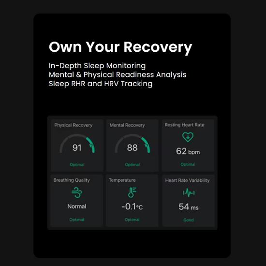 Pametni prsten AMAZFIT Helio Ring, veličina 12, praćenje aktivnosti, titanij