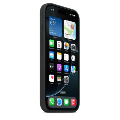 Ovitek APPLE Silicone Case, za iPhone 16 Pro, MagSafe, črni