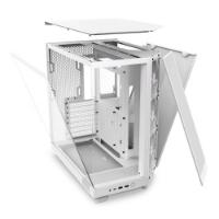 Ohišje NZXT H6 Flow, ATX, steklo, belo, brez napajalnika.