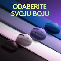 Miška Logitech Gaming G305 lightspeed, brezžični, optički, 12000dpi, modri, USB