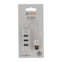 USB HUB SBOX H-204W, 4-portni USB 2.0, beli