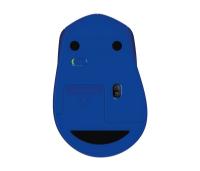 Miška Logitech M330 Silent plus, optični, 1000dpi, brezžični, modri, USB