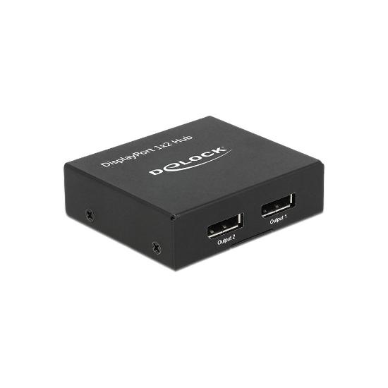 razdelnik DELOCK, DisplayPort 1.2 (Ž) na 2x DisplayPort (Ž), 4K