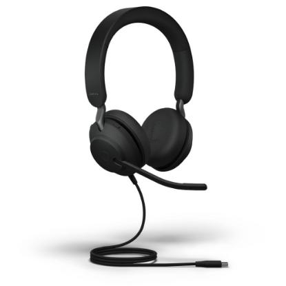 slušalke JABRA Evolve2 40 SE, on-ear, Stereo, USB-C, črne