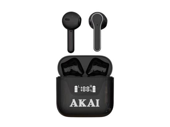 Audio slušalice AKAI BTE-J101, Bluetooth, In-ear, crne