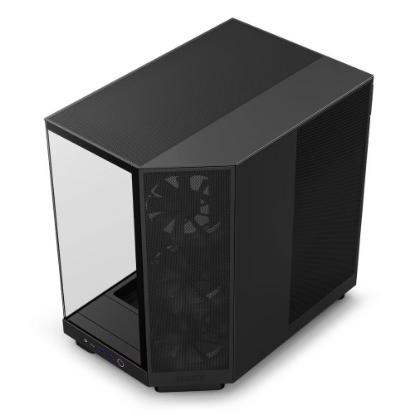 Ohišje  NZXT H6 Flow, ATX, s prozornim stranskim panelom, črno, brez napajanja.