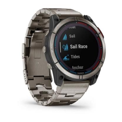 Pametna ura GARMIN Quatix 7X Solar Edition, nautički, sportski, HR, GPS, multisport, boje titanija