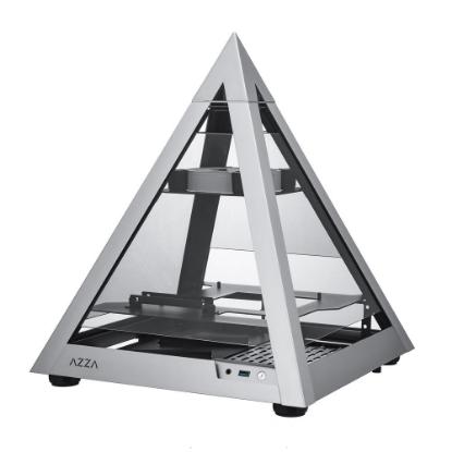 Ohišje AZZA Pyramid Mini 806, prozor, mini ITX, srebrno