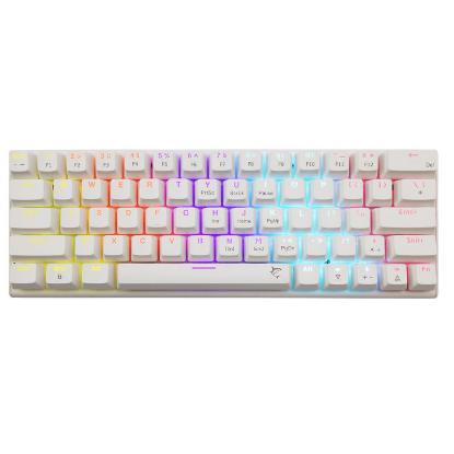 Tipkovnica WHITE SHARK GK-002211V2 Wakizashi-2, RGB, crveni switch, mehanička, US/HR,  bela
