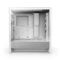 Ohišje NZXT H5 Flow RGB 2024, MIDI, ATX, z oknom, bel, brez napajanja