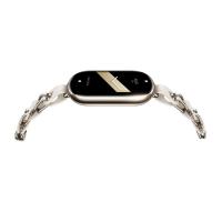 Pašček za XIAOMI Smart Band 8, Chain Strap, beli
