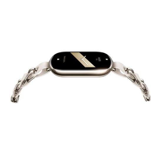 Pašček za XIAOMI Smart Band 8, Chain Strap, beli