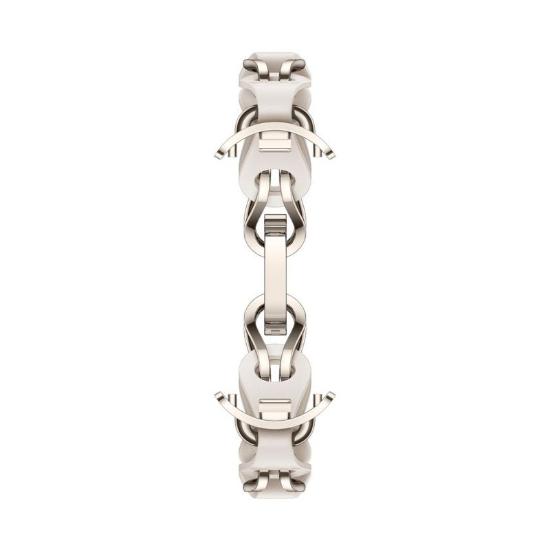 Pašček za XIAOMI Smart Band 8, Chain Strap, beli
