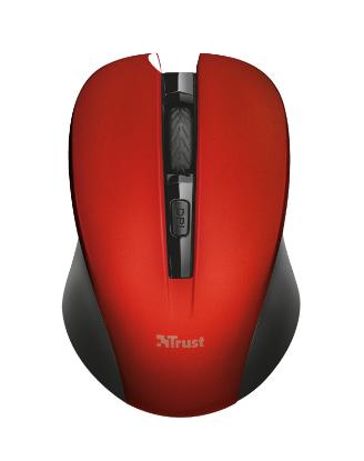 Miška Trust Mydo, optični, silent, 1800dpi, USB, rdeči