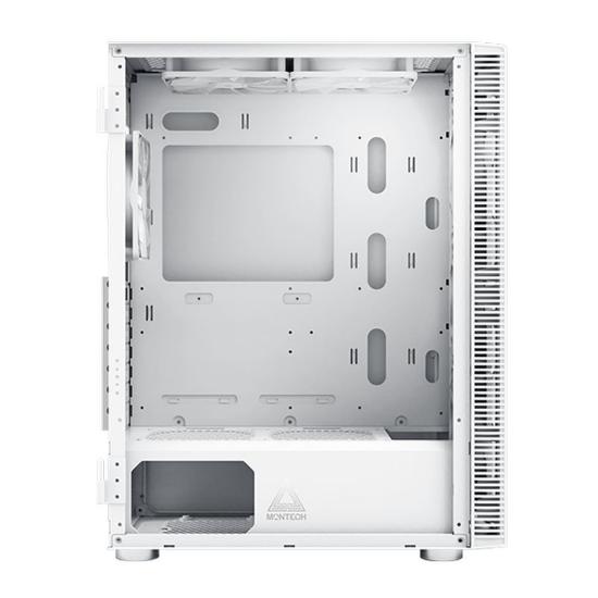 Ohišje MONTECH X3 Glass, s prozornim stranskim panelom, RGB osvetlitvijo, ATX, belo