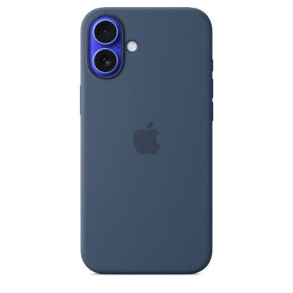 Ovitek APPLE Silicone Case, za iPhone 16 Plus, MagSafe, temno modar
