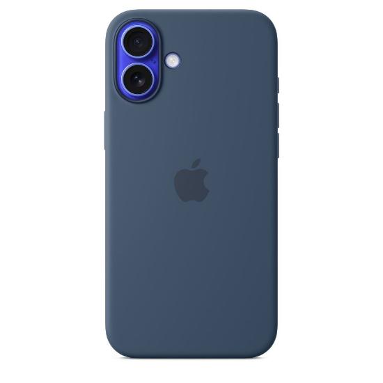 Ovitek APPLE Silicone Case, za iPhone 16 Plus, MagSafe, temno modar