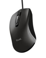 Miška Trust Basics Wired, optični, 1200dpi, črni