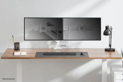 Stalak za monitor NEOMOUNTS DS75-450WH2 je stolni nosilec zasnovan za dva monitorja do 32