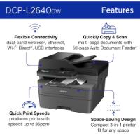Multifunkcijski tiskalnik BROTHER DCPL2640DN, laser, printer/scanner/copy, duplex, 600dpi