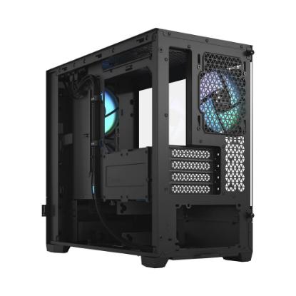Ohišje FRACTAL DESIGN Pop Mini Air RGB TG Clear, mATX, črno, bez napajalnika