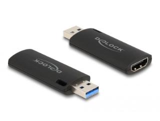 Adapter DELOCK, USB-A 2.0 (M) na HDMI (Ž) Video Capture, 4K 30Hz, črni