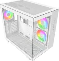 Ohišje MONTECH King 65 Pro, s prozornim stranskim panelom, RGB osvetlitvijo, ATX, belo.