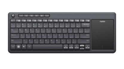 Tipkovnica RAPOO K2600, touchpad, brezžična, USB, črna