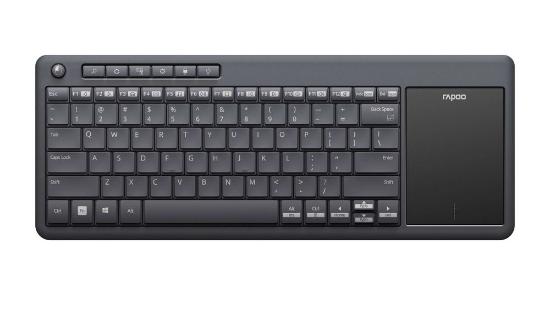 Tipkovnica RAPOO K2600, touchpad, brezžična, USB, črna