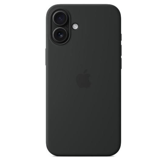 Ovitek APPLE Silicone Case, za iPhone 16 Plus, MagSafe, črni