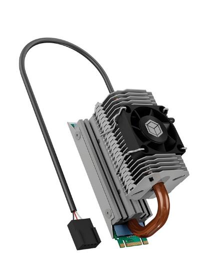 Hladilnik ICY BOX, heat pipe hladilnik za M.2 NVMe SSD, 30mm, srebrni