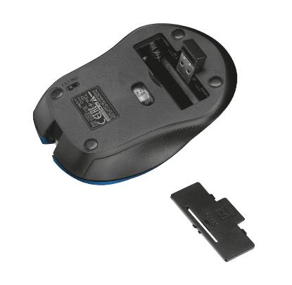 Miška Trust Mydo optična silent 1800dpi, USB, modra