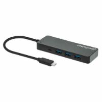 USB HUB MANHATTAN, 7-portni USB 3.2 Gen1, USB-C, črni