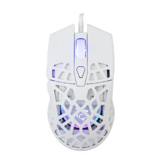 Miška white shark Caradoc, optični, 7200dpi, beli