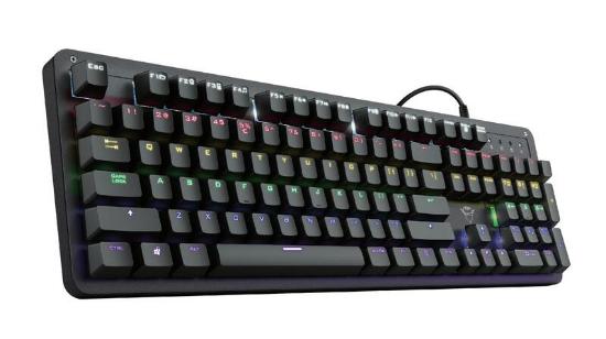 Tipkovnica TRUST GXT 863 Mazz, Gaming, mehanska, USB, US layout, crna